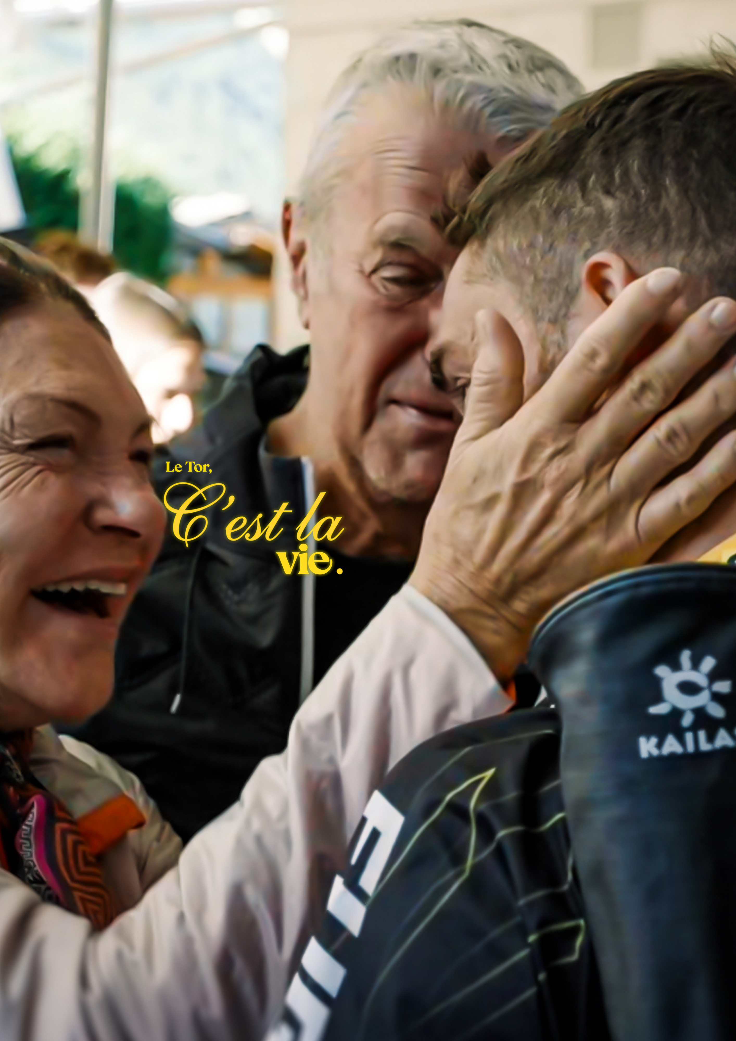 Le Tor — finish line embrace with parents
